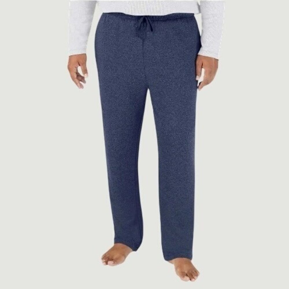 NEW Eddie Bauer Men's S Textured Lounge Pants Navy Blue Soft Polyester M0002